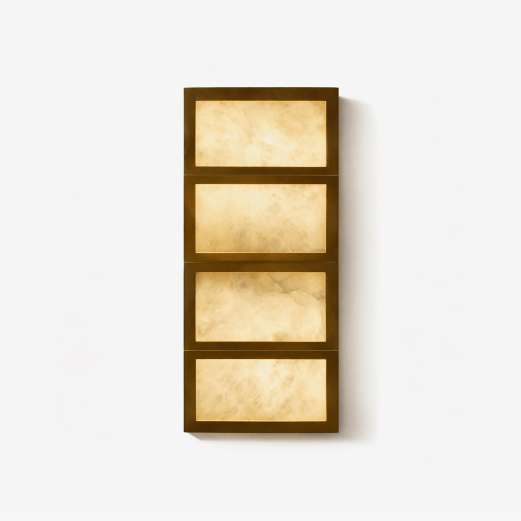 Alabaster Cascade Wall Sconce in Bronze with LED Lighting