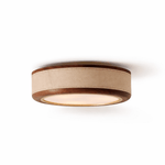 Artisan Leather Ceiling Light with Brass Accents for Modern Interiors