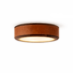 Artisan Leather Ceiling Light with Brass Accents for Modern Interiors
