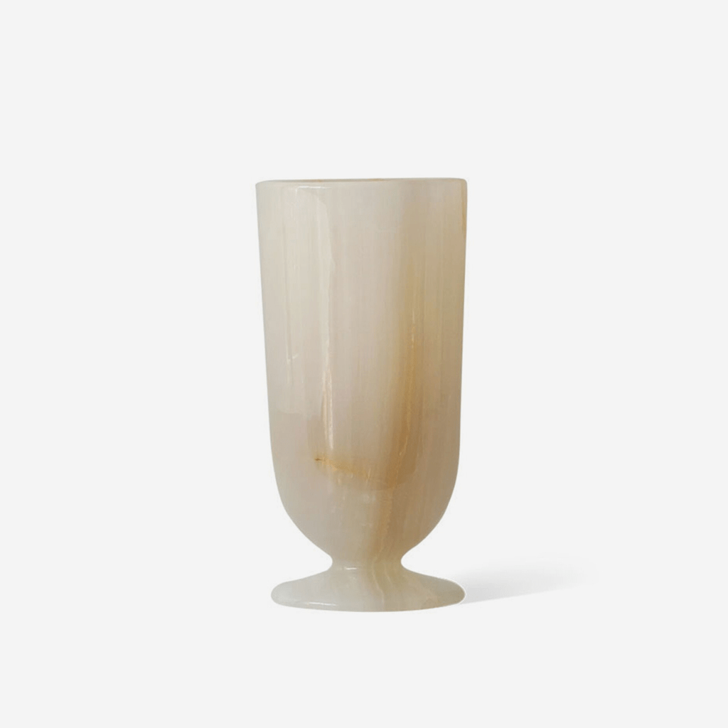 Small Jade Vase Table Lamp in Natural Stone for Ambient Lighting