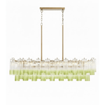 Eloria Glass Linear Chandelier – Modern Fluted Glass Pendant Light