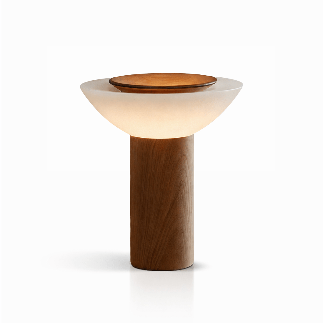 Solace Wood Table Lamp – Modern Minimalist LED Desk Light for Bedroom & Living Room