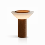 Solace Wood Table Lamp – Modern Minimalist LED Desk Light for Bedroom & Living Room