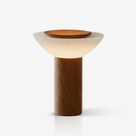 Solace Wood Table Lamp – Modern Minimalist LED Desk Light for Bedroom & Living Room