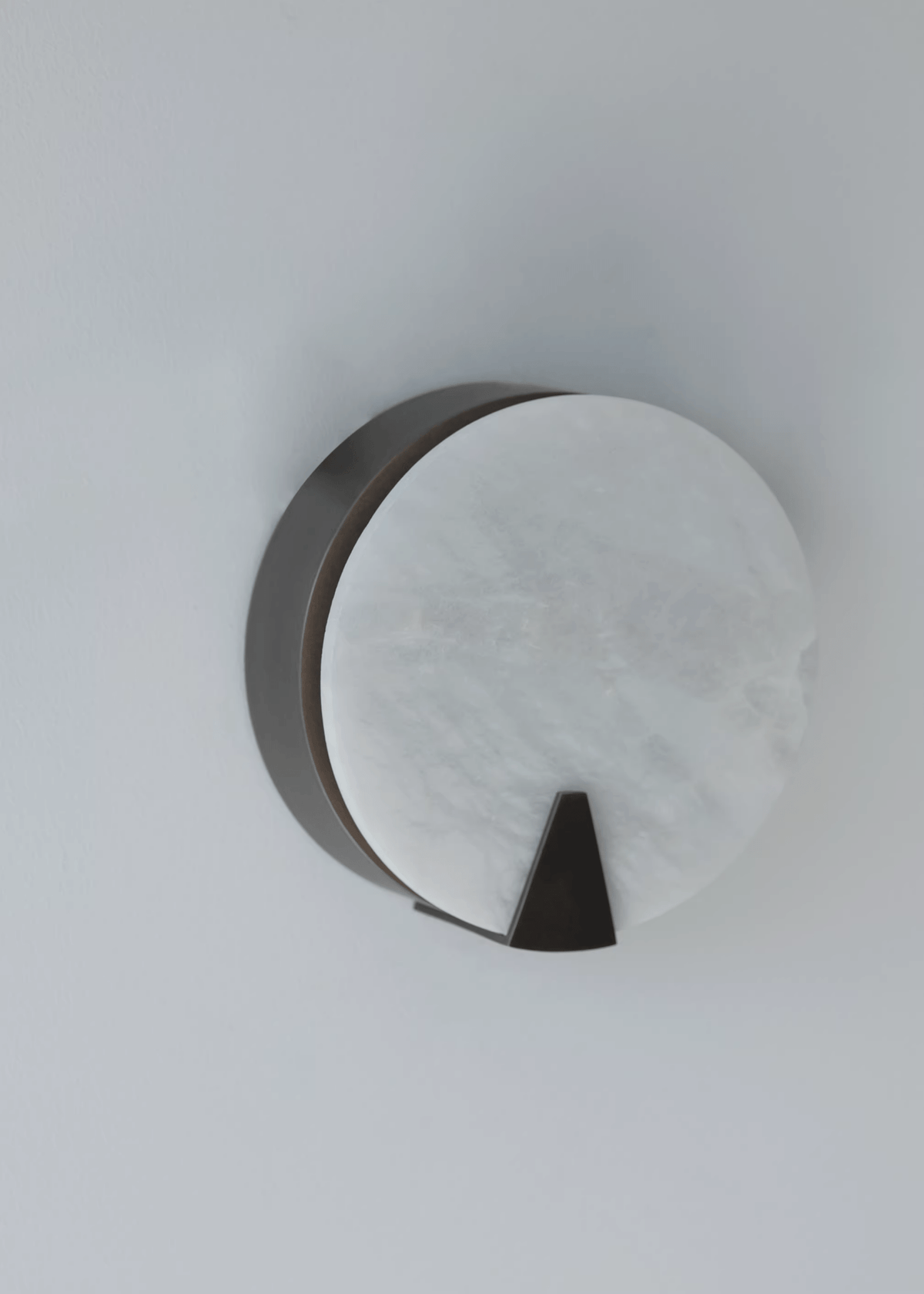 Solaris Halo Alabaster Wall Sconce with Brass Accents