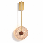 Veil Travertine Wall Sconce – Modern LED Wall Light in Natural Stone
