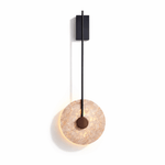 Veil Travertine Wall Sconce – Modern LED Wall Light in Natural Stone