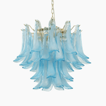 Azure Drift Glass Chandelier – Handcrafted Blue Glass Pendant Light for Modern Interiors