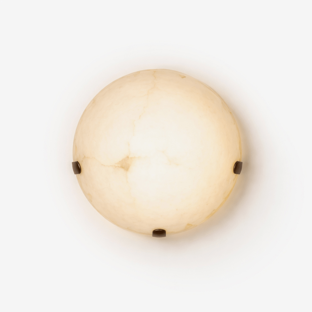 Noema Alabaster Wall Sconce — Modern LED Wall Light for Bedroom & Living Room