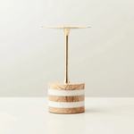 Strata Rise Sculptural Marble Candle Holder for Ambient Interiors
