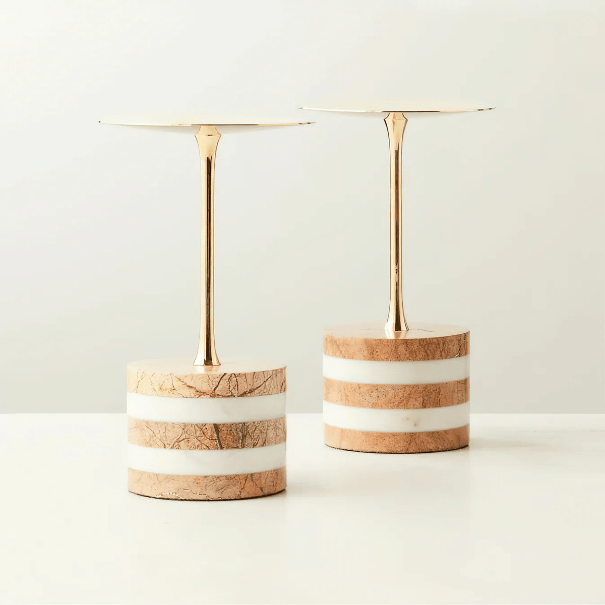 Strata Rise Sculptural Marble Candle Holder for Ambient Interiors