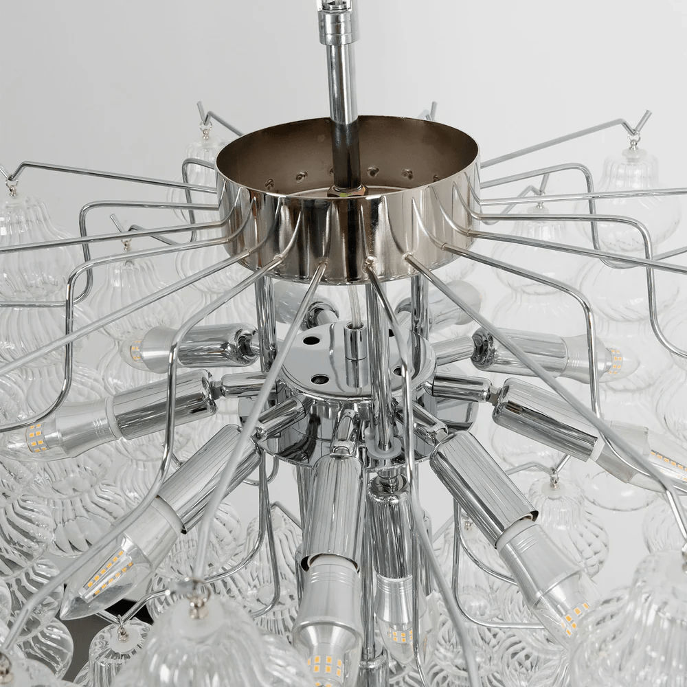 Ripple Column Chandelier – Modern Hand-Blown Glass Pendant Light