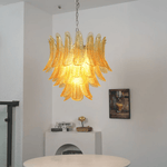 Aurelium Cascade Glass Chandelier – Modern Amber Glass Pendant Light