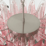 Petaline Prism Chandelier – Pink Glass Designer Hanging Light