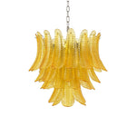 Aurelium Cascade Glass Chandelier – Modern Amber Glass Pendant Light