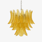 Aurelium Cascade Glass Chandelier – Modern Amber Glass Pendant Light
