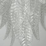 Silvae Veil Glass Chandelier – Modern Leaf Pendant for Dining & Living Rooms