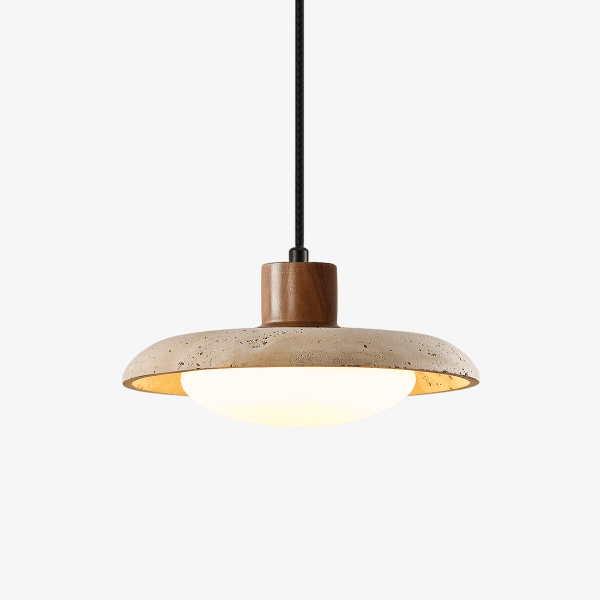 Tavola Travertine Pendant Light – Natural Stone LED Pendant for Dining & Kitchen