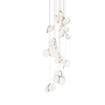 Luminous Glass Petals Pendant Chandelier – Modern LED Hanging Light for Dining Room and Living Room