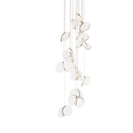 Luminous Glass Petals Pendant Chandelier – Modern LED Hanging Light for Dining Room and Living Room