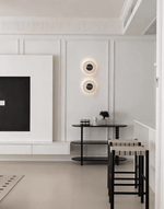 Lunar Veil Alabaster Wall Sconce – Modern LED Wall Light for Bedroom & Living Room