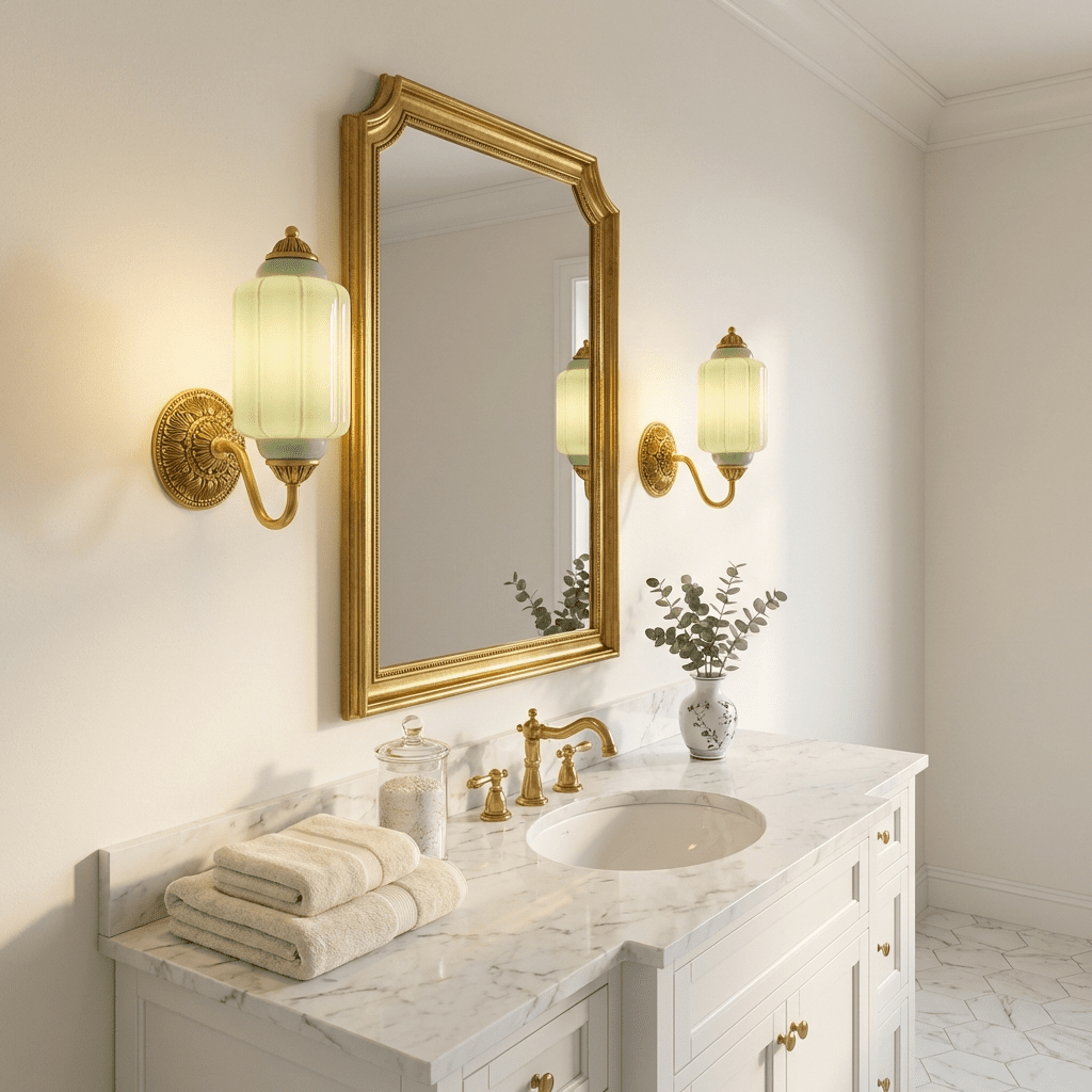 Elliot Glass Wall Sconce in Brass for Modern Interiors