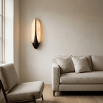 Elara Alabaster Wall Sconce – Sculptural LED Wall Light in Black & White