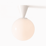Trilo Globe Ceiling Light — Modern Opal Glass Flush Mount