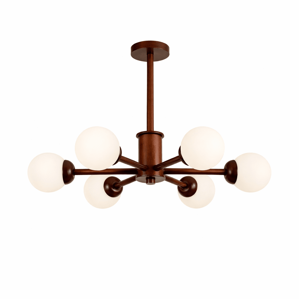 Kozan Wooden Chandelier – Sculptural Modern Pendant Light for Dining Room and Living Room