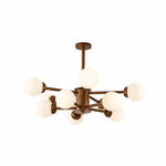Kozan Wooden Chandelier – Sculptural Modern Pendant Light for Dining Room and Living Room