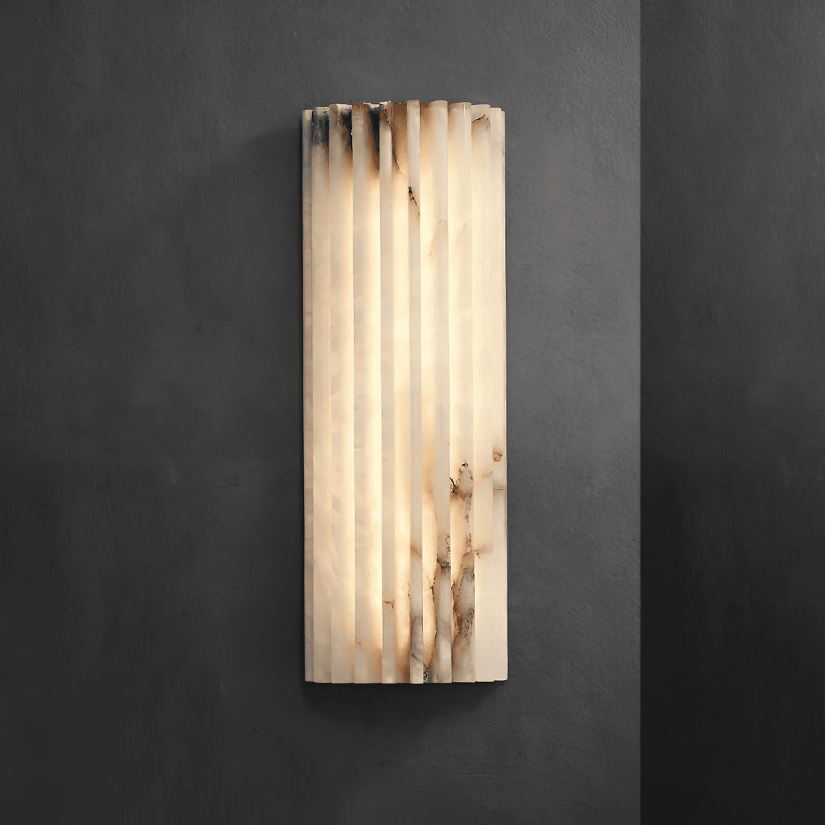 Alvia Alabaster Wall Sconce — Natural Stone LED Wall Light