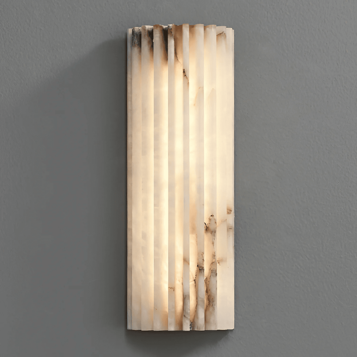 Alvia Alabaster Wall Sconce — Natural Stone LED Wall Light