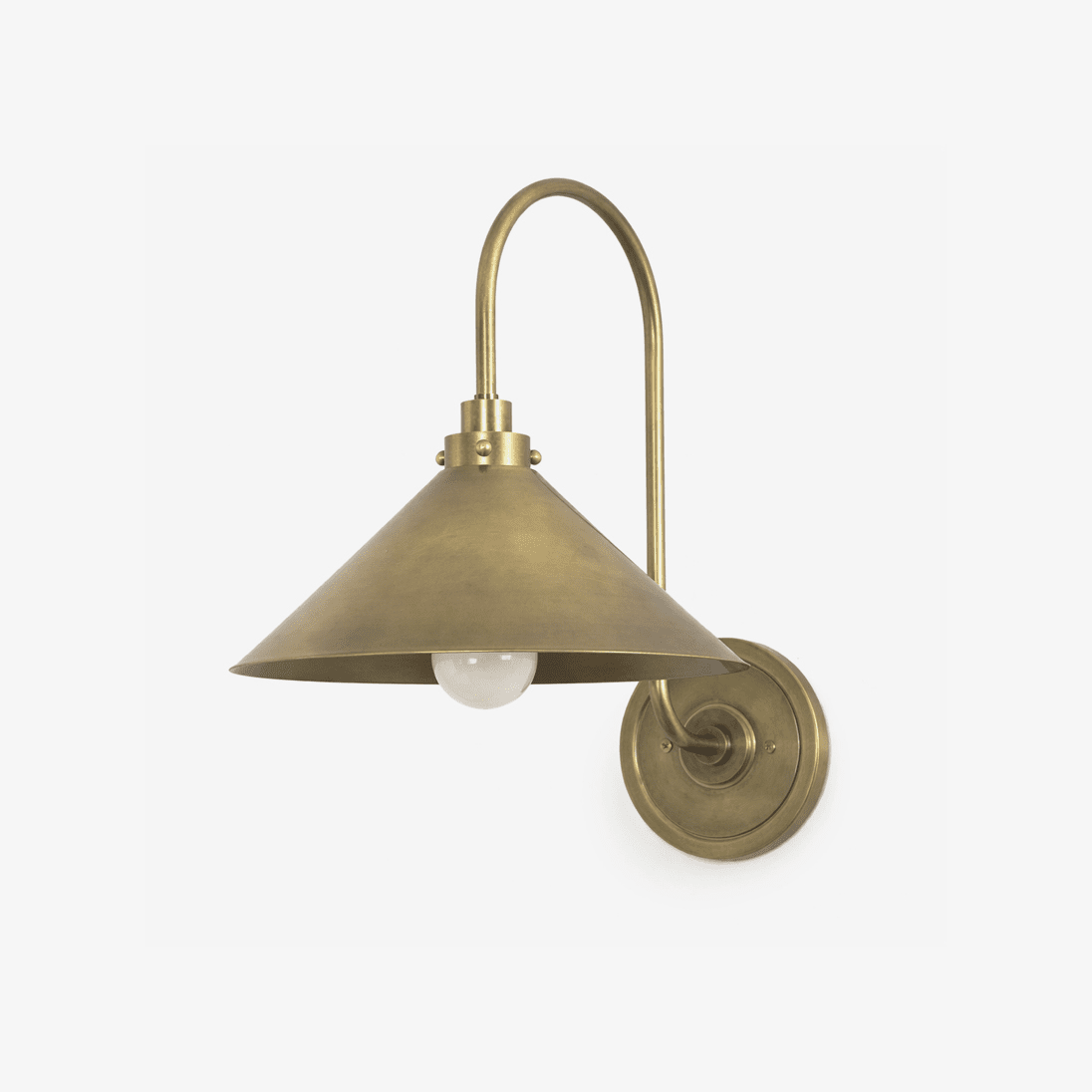 Alessia Cone Wall Sconce in Antique Brass for Modern Interiors