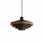 Elric Layered Metal & Wood Pendant Light for Modern Interiors