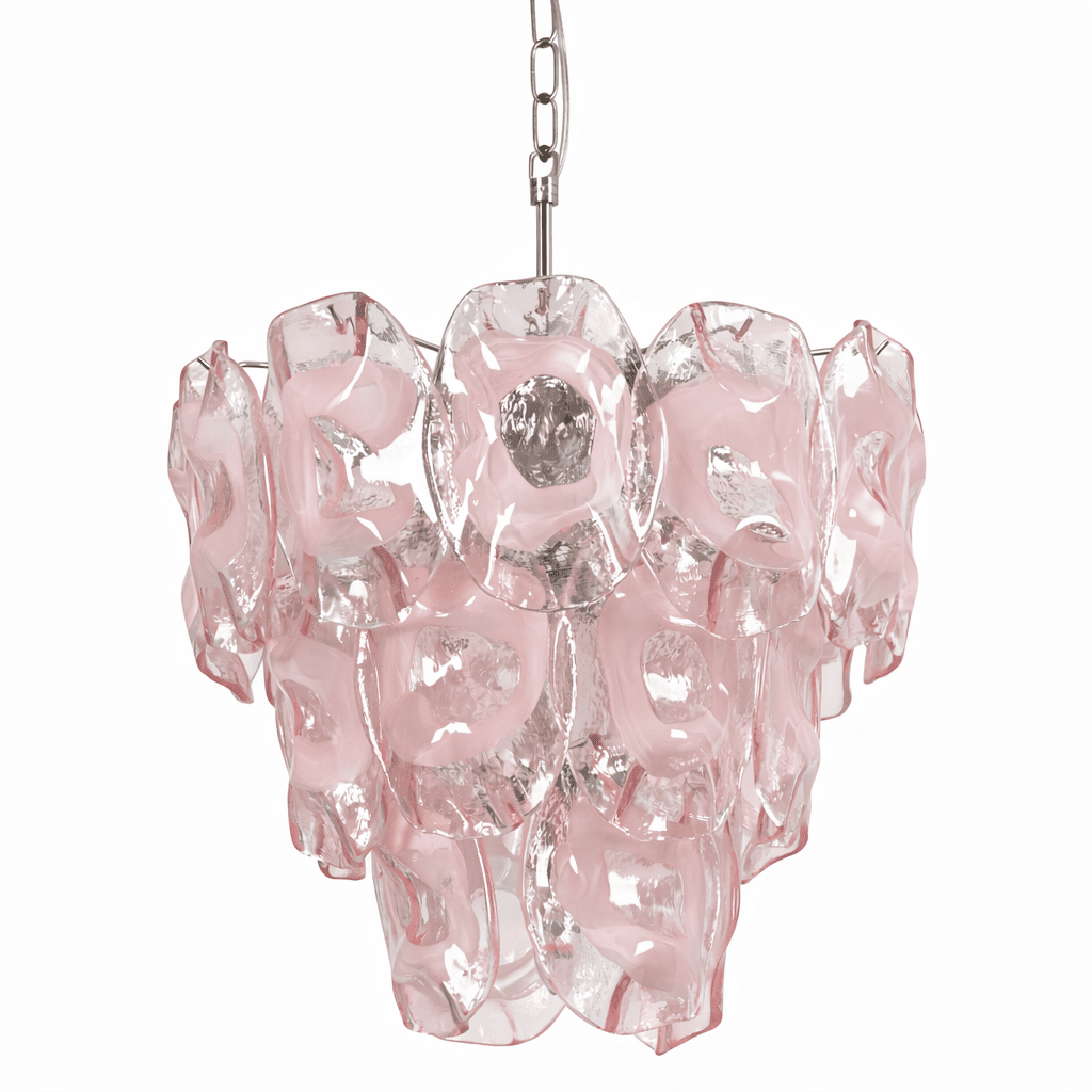 Frostelle Glass Chandelier – Hand-Cast Murano Style Pendant for Dining & Living Rooms