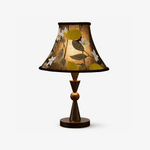 Elowen Bloom Embroidered Table Lamp with Walnut Base