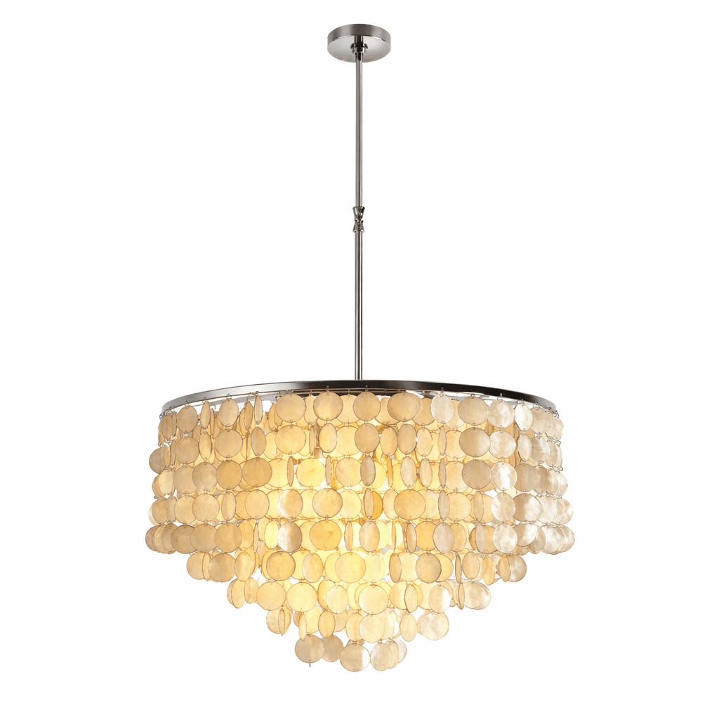 Oceana Shell Chandelier — Natural Shell Pendant Light for Coastal Interiors