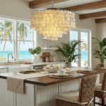 Oceana Shell Chandelier — Natural Shell Pendant Light for Coastal Interiors