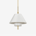 Haloa Layered Fabric Pendant Light with Brass Accents