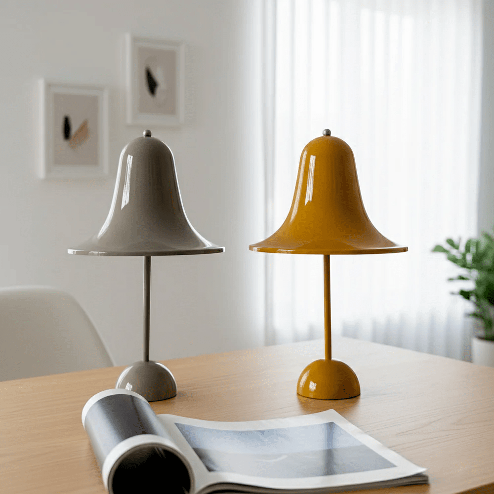 Pantop Bell Portable Table Lamp – Modern Metal LED Desk Lamp for Bedroom & Living Room