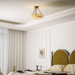 Aureon Alabaster Ceiling Light – Handcrafted Brass & Natural Stone Fixture