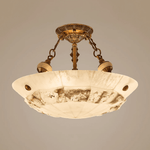 Aureon Alabaster Ceiling Light – Handcrafted Brass & Natural Stone Fixture