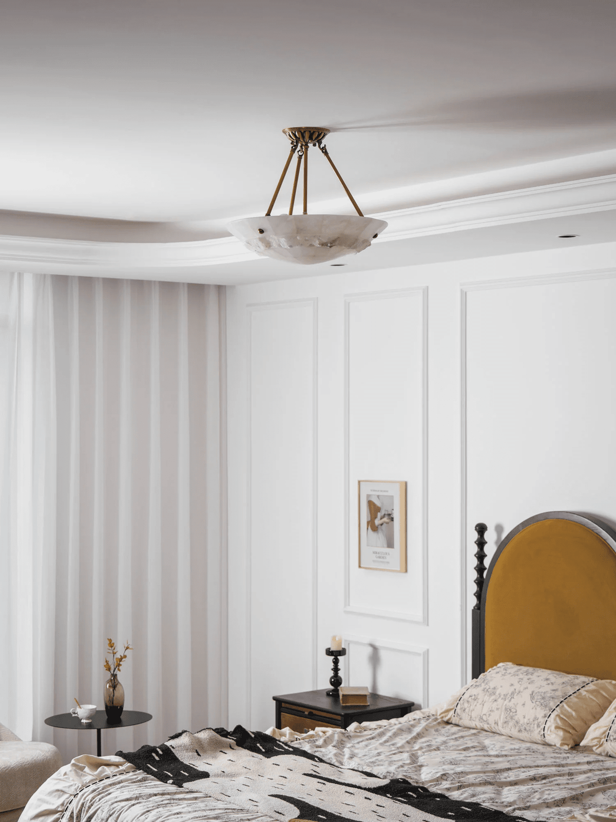 Aureon Alabaster Ceiling Light – Handcrafted Brass & Natural Stone Fixture