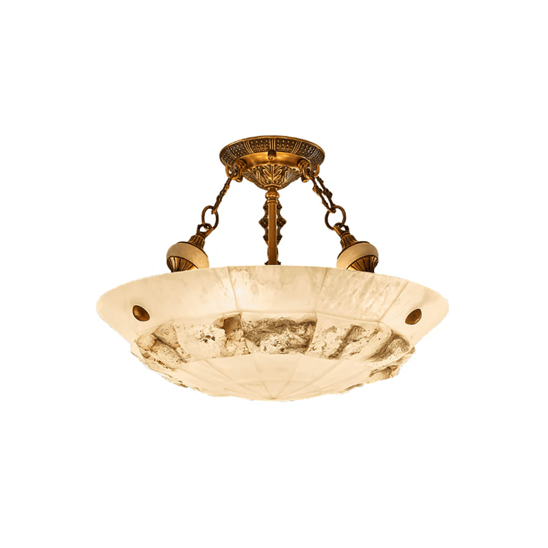 Aureon Alabaster Ceiling Light – Handcrafted Brass & Natural Stone Fixture