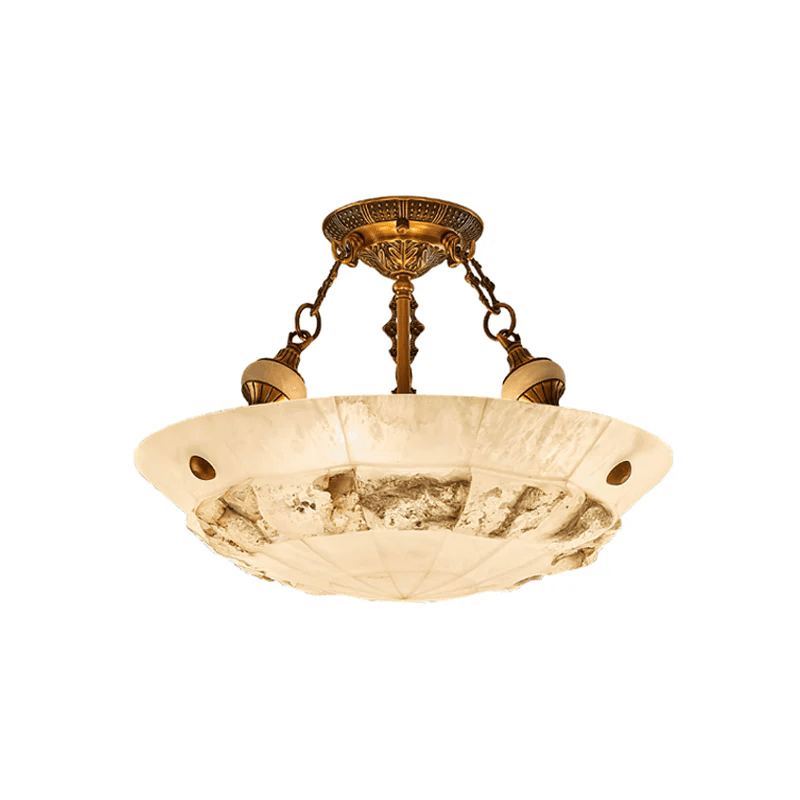 Aureon Alabaster Ceiling Light – Handcrafted Brass & Natural Stone Fixture