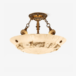 Aureon Alabaster Ceiling Light – Handcrafted Brass & Natural Stone Fixture