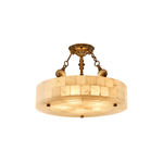 Lumisora Alabaster Ceiling Lamp – Sculptural Brass & Natural Stone Chandelier