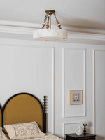Lumisora Alabaster Ceiling Lamp – Sculptural Brass & Natural Stone Chandelier