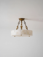 Lumisora Alabaster Ceiling Lamp – Sculptural Brass & Natural Stone Chandelier