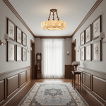 Aurevia Alabaster Chandelier in Antique Brass | Modern Luxury Ceiling Light